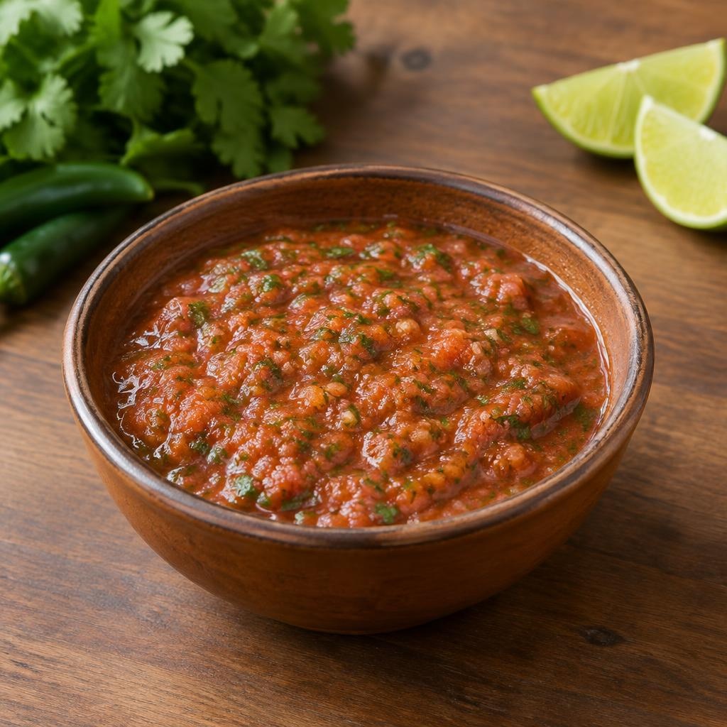 Appetizer: Mexico – Salsa roja (classic red tomato salsa) recipe