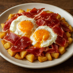 Huevos Rotos con Jamón recipe