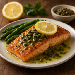 Pan-Seared Salmon with Lemon-Caper Butter recipe