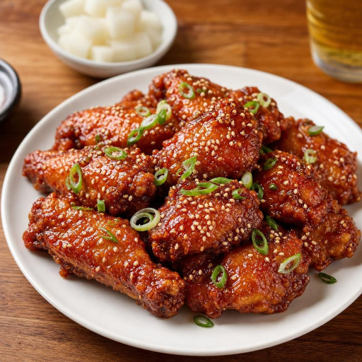 양념치킨 ➤ Yangnyeom chikin (Korean seasoned (sauced) chicken) recipe